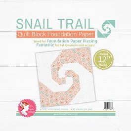 12" Snail Trail Quilt Block Foundation Paper | It's Sew Emma #ISE-791