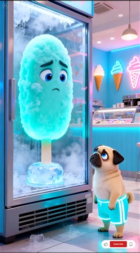 The Pug transformed the GIANT bubblegum popsicle into several little paw popsicles!!🍦💖 #viral
