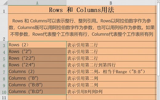 Excel VBA表格对象四：rows 和 Columns_哔哩哔哩_bilibili