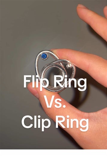 More details on the Clip Ring and Flip Ring design. One is more elegant and elevated with semi precious stone, another one is more playful with duo color gems and bulky look. #jewelry #uniquejewelry #silverjewelry #ringstack #jewelrydesigner