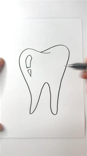 The easiest way to draw a tooth! #drawing #tooth