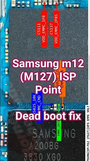 Samsung M12 M127 ISP Point UFS Pinout | Dead Boot Repair | Easy Flashing Solution