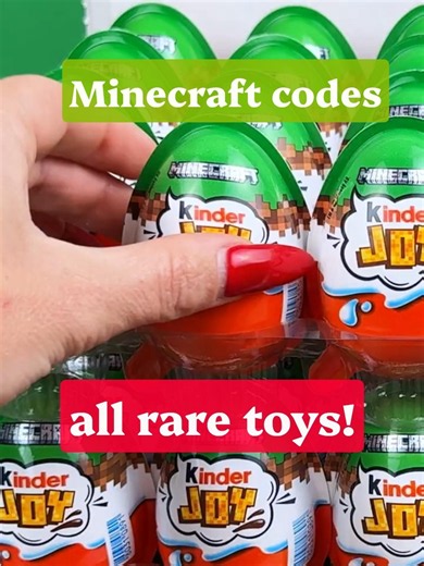 👁️ Kinder Joy Minecraft Codes! Surprise Eggs Unboxing VC311 Enderman! #kinderjoy #minecraft #shorts