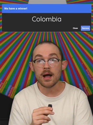 Wheel of Countries episode 2 - Colombia #fyp #colombia #cooking #history #banana