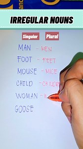 443K views · 4K reactions | IRREGULAR NOUNS | PART 1 拾 Follow me on...