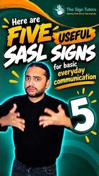 Here are five useful SASL signs for basic everyday communication