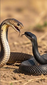 king cobra vs black mamba fight #snake #venomouscreatures #cobra #facts #blackcobra