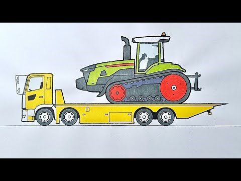 How to Draw a Flatbed Truck | Step by Step