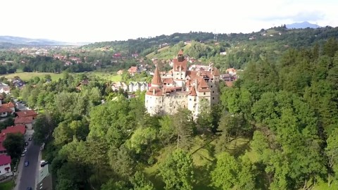 Dracula’s Castle revealed: Aerial views of Romania’s Bran Castle