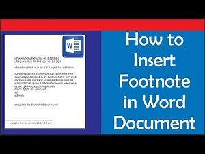 How to Insert Footnote in Word: How to insert and edit footnotes in Microsoft Word Document