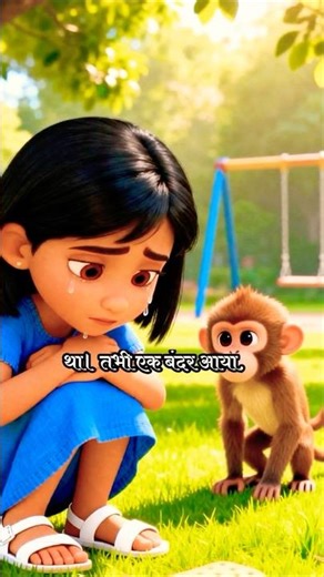 Choti Ladki or Bander ☺️#cartoonshorts #trending