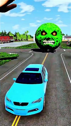 Giant Hand vs Scary Monster😱 Cars Will Survive or Not? #monster #satisfying #3danimation #fyp #dop2