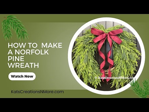 How to Make the 2025 Viral Norfolk Pine Christmas Wreath Making Tutorial with KatsCreationsNMore