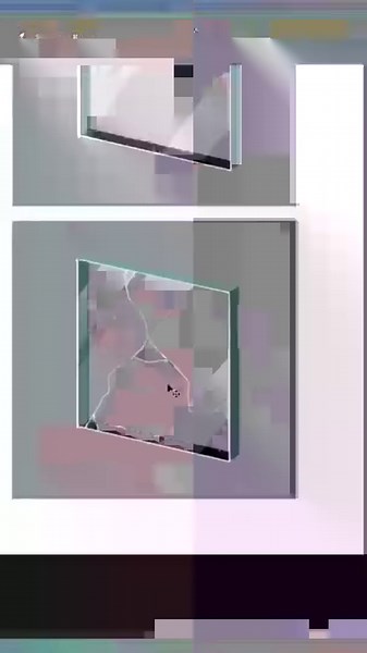 Cell shade glass so it looks clean, glossy, and real