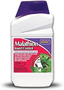 Bonide Malathion Insect Control, 32 oz Ready-to-Mix Concentrate Bug & Spider Mite Killer for Outdoor Garden Use