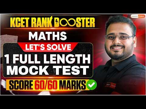Let's Solve LIVE - Maths 1 Full Length Mock Test With Solution | KCET 2026 Rank Booster | Ankit Sir