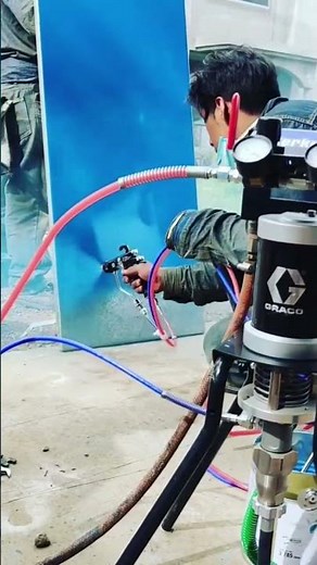 Aplicación de pintura automotriz con equipo Mini Merkur Graco. #airless