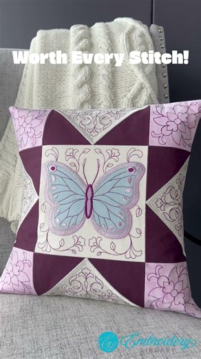 From fabric scraps to butterfly magic 🦋 Butterfly and Blooms Quilt Block Set