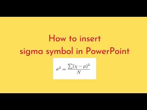 How to insert sigma symbol in PowerPoint