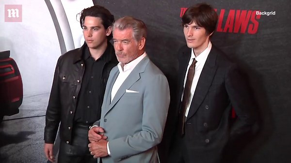 Pierce Brosnan is supported by sons at The Out-Laws premiere