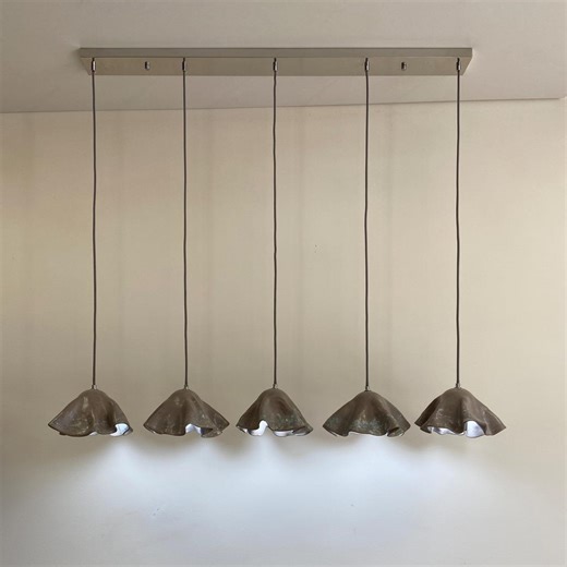 5-light Ceramic Chandelier - Handmade Rustic Kitchen Island Lighting - Etsy Canada