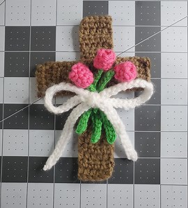 PDF PATTERN - Redeeming Love Cross - Crochet Instructions How to Download File Easter God Jesus Christian Religion Tulips Heart Flowers - Etsy