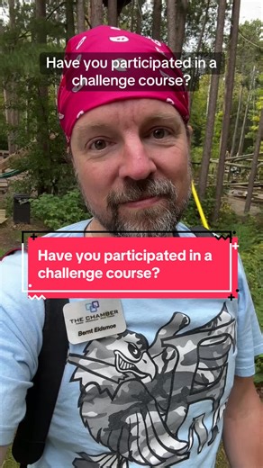 Random Question: Have you ever participated in a challenge/ropes course? Did you enjoy it? #randomquestion #conversationstarter #icebreaker #chambercrew @FMWF Chamber of Commerce