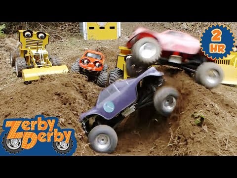Monster Truck Showdown | Best Of Car Stunts and Tricks | Zerby Derby