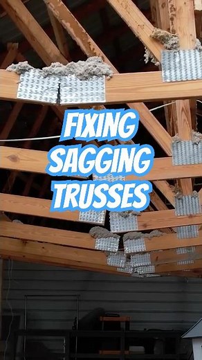 5 Common Pole Barn Repairs (Part 1): Fixing Sagging Trusses #construction #renovation #shorts