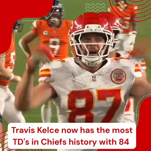 2.6K views · 48 reactions | TRAVIS KELCE STANDS ALONE ATOP THE CHIEFS RECORD BOOKS! 84 TOUCHDOWNS! The greatest TE in Chiefs history… and STILL adding to the legacy!  Drop a  if Kelce is the best to ever do it. Drop a ❤️‍ if he’s not done breaking records! | Jazz the Ruler | Facebook