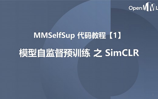 MMSelfSup 代码教程【1】模型自监督预训练 之 SimCLR
