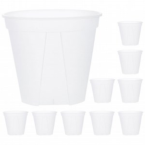 10 Pcs Transparent Flower Pot Indoor Plant Pots Plastic Nursery for Plants Clear Flowers