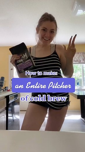 How to make an entire pitcher of cold brew! This is great for summer days when you don’t want a hot coffee & cold brew can last in the fridge for up to two weeks BEFORE cutting it with water, if you cut it though then it only last for about 2-3 days (or so google tells me lol). I LOVE making cold brew at home bc it’s so easy and although it takes a few hours to brew- the actual hands on process of it is very quick! | All Things Grace Content