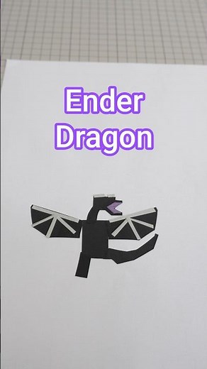 Moving Ender Dragon #Minecraft #DIY #Papercraft #shorts