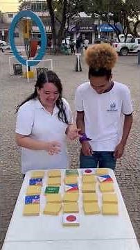 Memory game match with flags