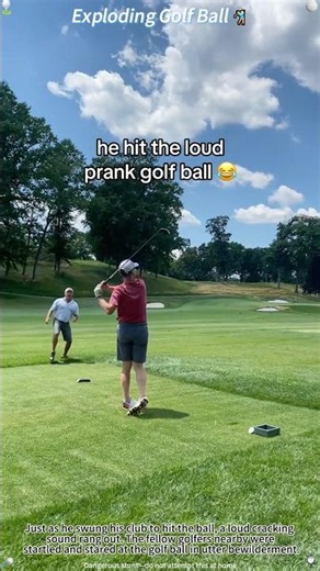 Exploding Golf Ball Prank.#Golf #Prank#Reaction#Shorts#Funny#Confused#usa