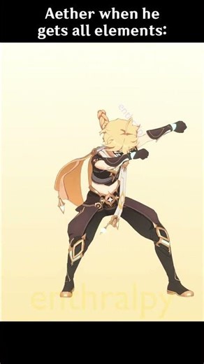 Aether getting all 7 elements #genshinimpact #aether