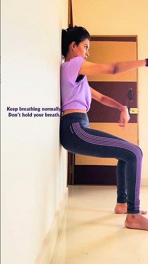 Correct way to wall sit | how to engage core | how to engage core | yogasanmaarga