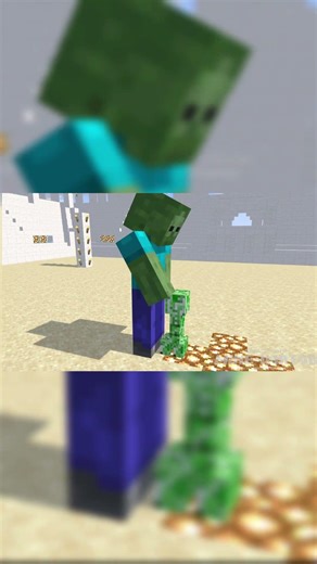 Creeper VS Zombie #minecraft
