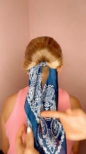 SCARF BUN HAIRSTYLE | Audrey and Victoria #hairtutorial #hairstyles #hairstyle | Mom Generations