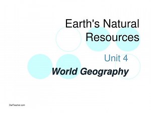 Earth's Natural Resources - SlideServe