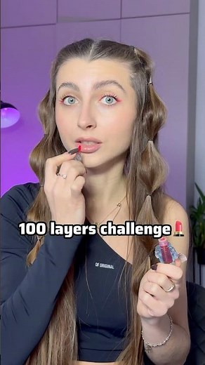 100 layers challenge with lipstick💄💋#100layerchallenge #challenge #lipstick #lipsticktest