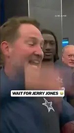 jerry jones fired up after cowboys win!