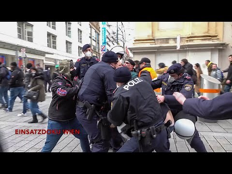 CHAOS & FESTNAHMEN bei DEMO in Wien! | POLIZEI im DAUEREINSATZ 31.01.21