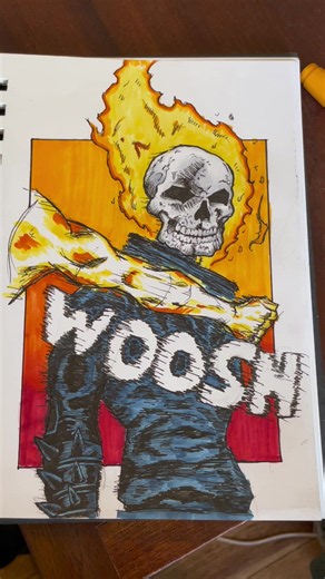 Marvel Sketch of Ghost Rider: Art Creation Unveiled
