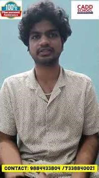 Best CAD Training Centre in chennai | Student review | Final Year Project | CADD SCHOOL