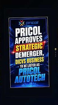 Pricol Approves Strategic Demerger, DICVS Business to Be Listed as Pricol Autotech #businessnews