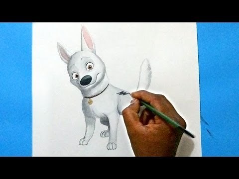 how to draw dog (bolt) from Bolt Movie