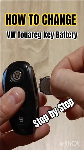 Volkswagen Touareg Key battery and emergency key| how to replace