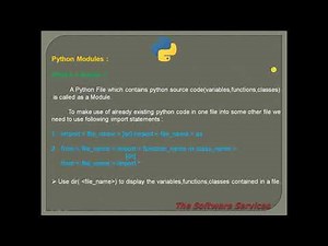 12 Python Modules in Telugu